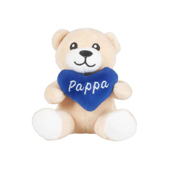 Nalle med blått hjärta Pappa